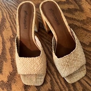 Crosswoven Block Heel Mule